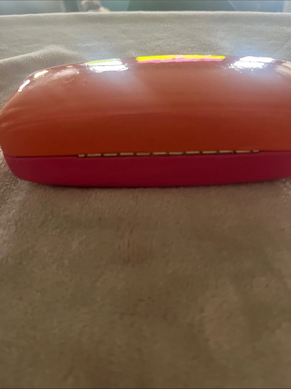 Kate Spade Orange and Pink Hard Shell Eyeglass Case